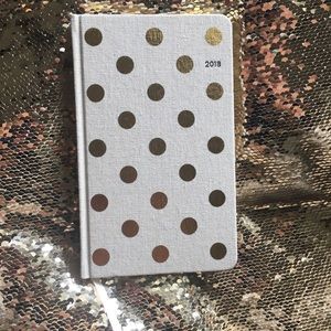 Kate spade pencil it in gold dots canvas planner